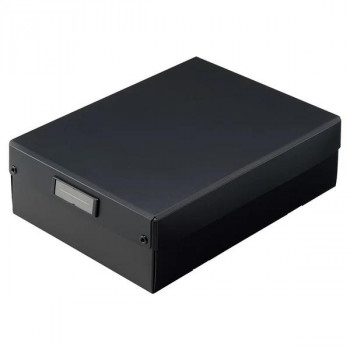 LIHIT LAB.(リヒトラブ)　Roomy　折りたたみボックス　浅型　A4　ブラック　A-795-24