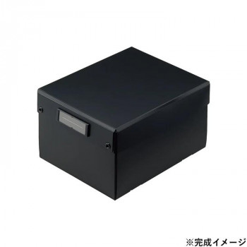 LIHIT LAB.(リヒトラブ)　Roomy　折りたたみボックス　コミックスサイズ　ブラック　A-796-24