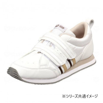 ムーンスター Vステップ 06-7E ホワイト 右22.0cm 06-7EL R右 221123
