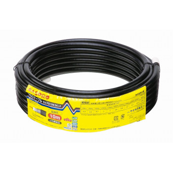 マスプロ電工　BS・CS用 低損失75Ωケーブル10m (5Cケーブル)　S5CFB10M(BK)-P
