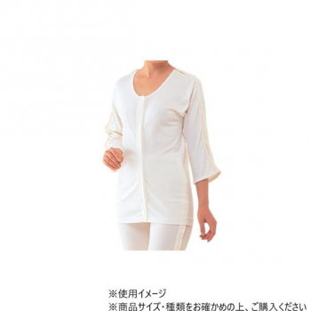 神戸生絲 婦人前開両肩腕開7分袖 M No.53 オフホワイト