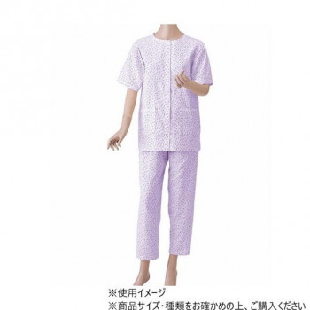 神戸生絲 婦人楽らくガーゼパジャマ上下(半袖) M No.900  パープル