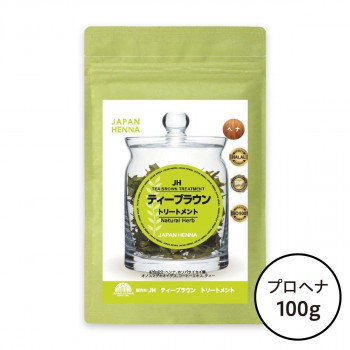 ジャパンヘナ 天然100％ ティーブラウントリートメント 100g　A -0008 白髪染め ハーブ染め 頭皮ケア