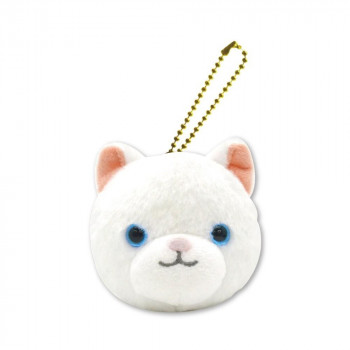 にゃんこ フェイスマスコット シロネコ 11766