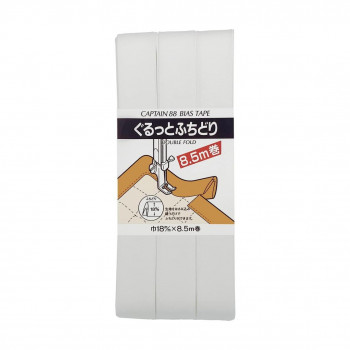 CAPTAIN88 キャプテン ぐるっと ふちどり バイアステープ 18mm×8.5m巻 502 オフホワイト CP33