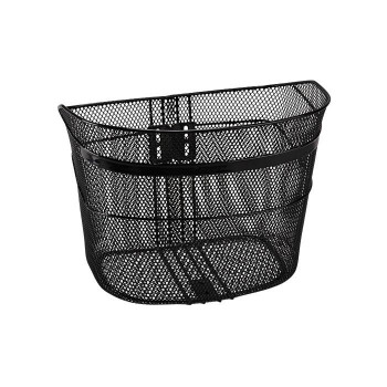 センタン工業　自転車カゴ　メッシュバスケット　黒　NE-370BK