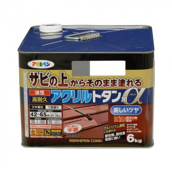アサヒペン　屋根用塗料　油性高耐久アクリルトタン用α　6kg　グレー