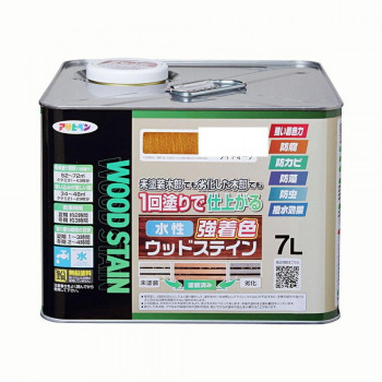 アサヒペン　木部塗料　水性強着色ウッドステイン　7L　ライトオーク　防カビ　防虫　防藻　撥水