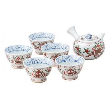 波佐見焼 古伊万里写し絵 急須茶器揃 007-408M 5510-082