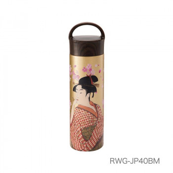 ReachWil魔法瓶　日本伝統文化　ステンレスマグボトル400ml　ビードロを吹く娘　RWG-JP40BM