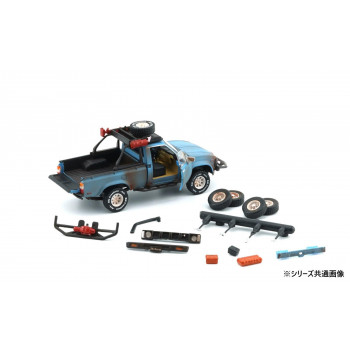 BM　CREATIONS　1/64スケール　トヨタ　ハイラックス　N60N70　80　錆仕様　マットブルー　アクセサリー付　RHD　64B0360