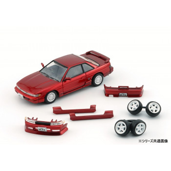 BM　CREATIONS　1/64スケール　日産　シルビア　S13　メタリックレッド　LHD　64B0301