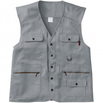 桑和 1016 ベスト Lサイズ グレー(7) 只今参上