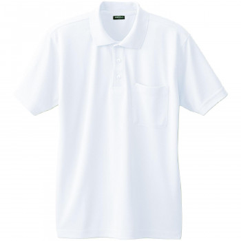 桑和 50397 半袖ポロシャツ(胸ポケット付き) LLサイズ ホワイト(0) SOWA