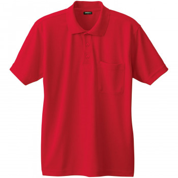 桑和 50397 半袖ポロシャツ(胸ポケット付き) Sサイズ レッド(43) SOWA