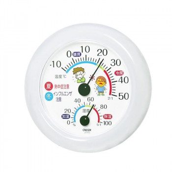 CRECER クレセル 温湿度計CRECER(インフルエンザ・熱中症対策) ホワイト TR-103W