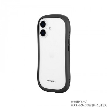 iPhone16　ViAMO freely超硬度・耐傷・耐衝撃ガラスケース　ダークグレー　LN-IM24VMFGY
