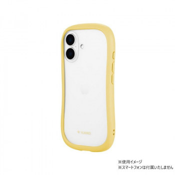 iPhone16　ViAMO freely超硬度・耐傷・耐衝撃ガラスケース　イエロー　LN-IM24VMFYE