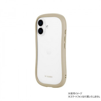 iPhone16　ViAMO freely超硬度・耐傷・耐衝撃ガラスケース　ベージュ　LN-IM24VMFBG