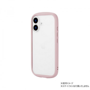 iPhone16　Cleary耐衝撃ハイブリッドケース　ダスティピンク　LN-IM24PLCPK