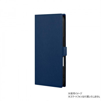 iPhone16　BOOK SLIM＆LITE薄型・軽量PUレザー手帳ケース　ネイビー　LN-IM24BSLNV