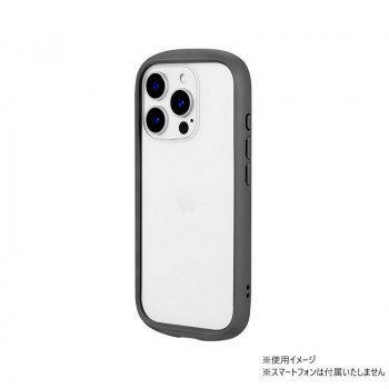 iPhone16 Pro　Cleary　耐衝撃ハイブリッドケース　ダークグレー　LN-IP24PLCGY