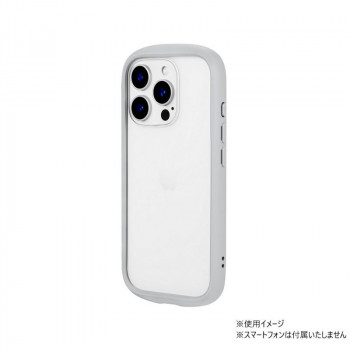 iPhone16 Pro　Cleary　耐衝撃ハイブリッドケース　ライトグレー　LN-IP24PLCLGY