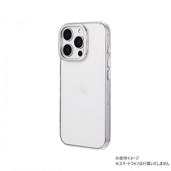 iPhone16 Pro　mycam Stand　カメラ保護スタンド搭載ケース　シルバー　LN-IP24MCSSV