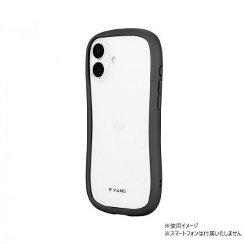 iPhone16 Plus　ViAMO freely　耐衝撃ガラスケース　ダークグレー　LN-IA24VMFGY