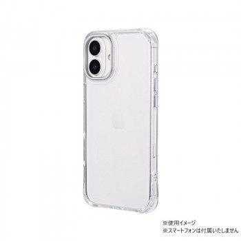 iPhone16 Plus　mycamカメラ保護・耐衝撃ハイブリッドケース　シルバー　LN-IA24MCSV