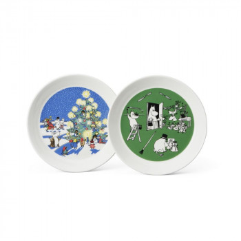 （A） Moomin ムーミン コレクターズ プレートセット ドローイング＆クリスマス 1059787