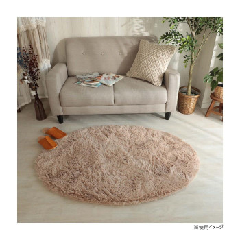 グラムスタイル シフォン 楕円形 BE ミルクティ 90x130cm 「GSCD312204」