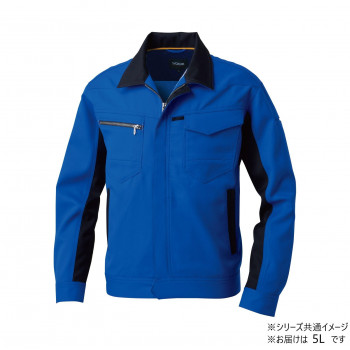 桑和 9662 長袖ブルゾン 5Lサイズ ブルー(8) SOWA