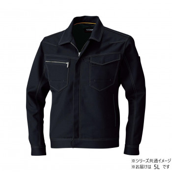 桑和 9663 長袖ブルゾン 5Lサイズ ブラック(4) SOWA