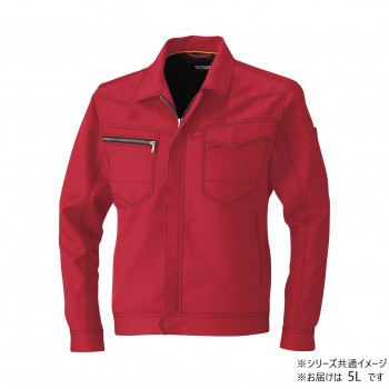 桑和 9663 長袖ブルゾン 5Lサイズ レッド(43) SOWA