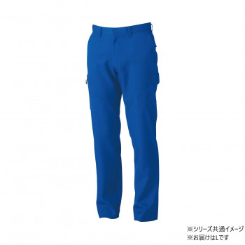 桑和 9668-98 カーゴパンツ(ノータック.脇ゴム) Lサイズ ブルー(8) SOWA