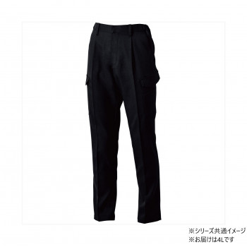 桑和 9522-08 カーゴパンツ(ワンタック.脇ゴム) 4Lサイズ ブラック(4) SOWA