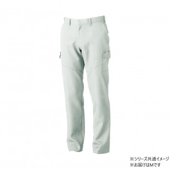 桑和 9668-98 カーゴパンツ(ノータック.脇ゴム) Mサイズ シルバーグレー(22) SOWA
