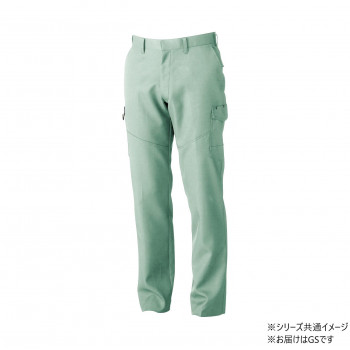 桑和 9668-98 カーゴパンツ(ノータック.脇ゴム) GSサイズ モスグリーン(107) SOWA