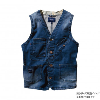 桑和 1472-16 ベスト LLサイズ ミッドインディゴ(557) Dandy Dad