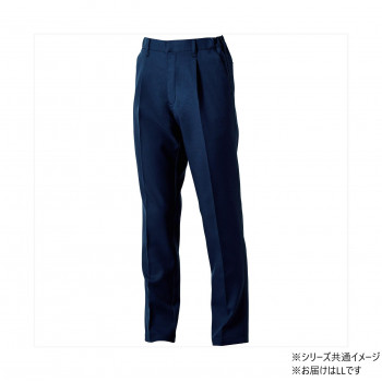 桑和 9522-09 スラックス(ワンタック.脇ゴム) LLサイズ ネイビー(1) SOWA