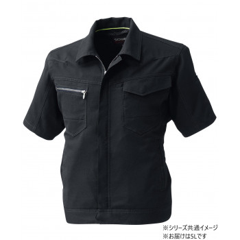 桑和 961 半袖ブルゾン 5Lサイズ ブラック(4) SOWA