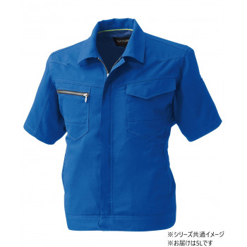 桑和 961 半袖ブルゾン 5Lサイズ ブルー(8) SOWA