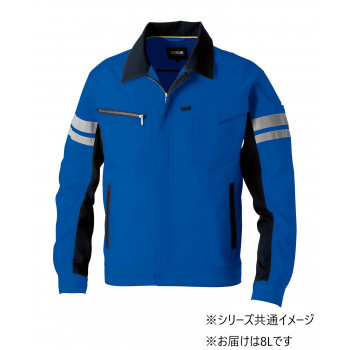 桑和 964 長袖ブルゾン(反射材付き) 8Lサイズ ブルー(8) SOWA
