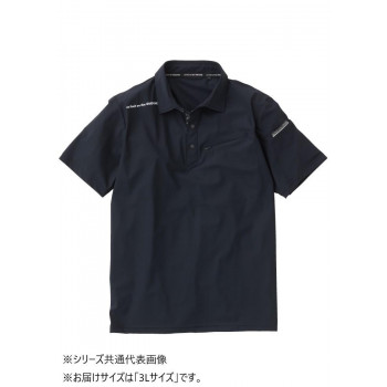 桑和 0395-51 半袖ポロシャツ 3Lサイズ ブラック(4)
