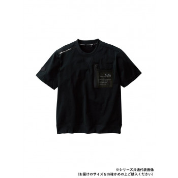 桑和 8255-53 半袖Tシャツ Sサイズ ブラック(4)