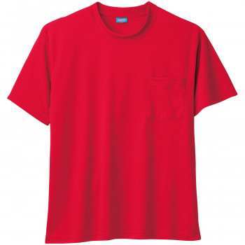 桑和 50381 半袖Tシャツ(胸ポケット付き) Sサイズ レッド(43) SOWA