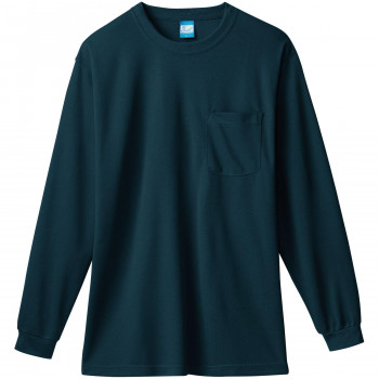 桑和 50122 長袖Tシャツ(胸ポケット付き) Lサイズ ネイビー(1) SOWA