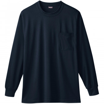 桑和 50384 長袖Tシャツ(胸ポケット付き) 4Lサイズ ブラック(4) SOWA
