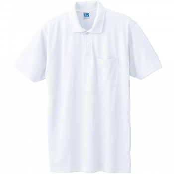 桑和 50127 半袖ポロシャツ(胸ポケット付き) Sサイズ ホワイト(0) SOWA